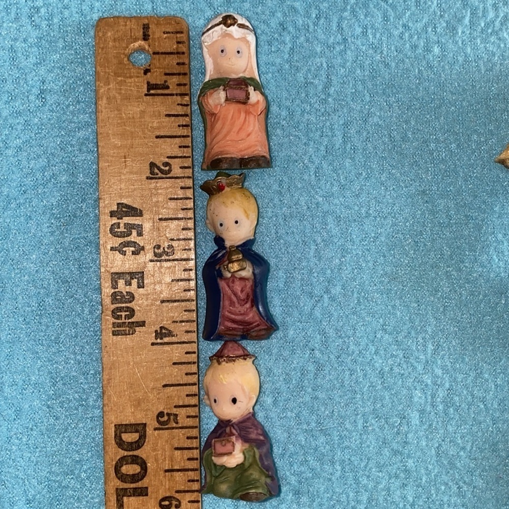 CHRISTMAS HOUSE NATIVITY miniature 8 piece very detailed vintage set NEW in box - Picture 13 of 14